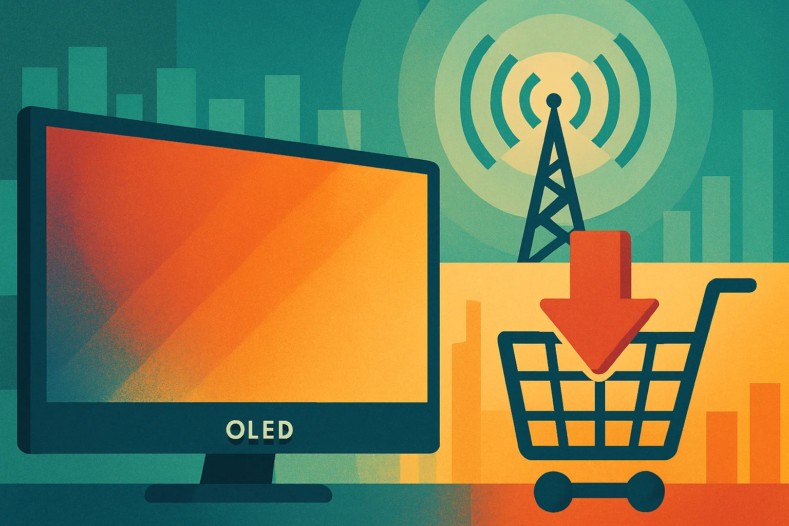 Original editorial illustration for Samsung Again Stops Selling ATSC 3.0 Tuners In Its OLED TVs: The Next Chapter.